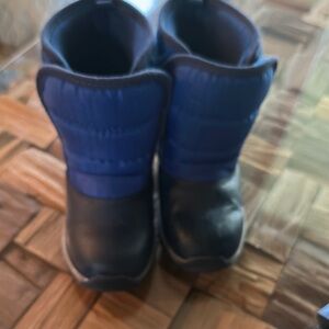 Carter's Blue and Black Rain & Snow Boots with Velcro Closure